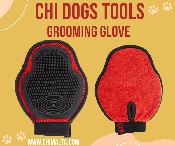 CHI Pets Dog Grooming Glove with bamboo for Dogs