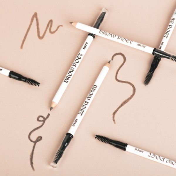 MIYO  03--Eyebrow pencil with brush Brow Poet - 01: Wood image 0