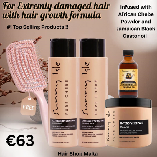 Sunny Isle- Chebe & Castor Oil Hair Growth & Repair Package