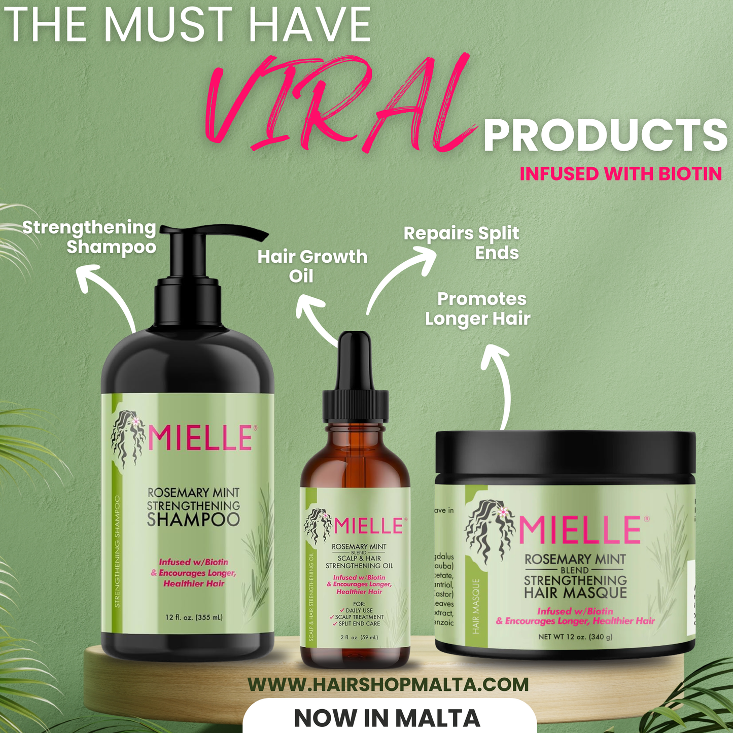 MIELLE Rosemary 3 Products Offer + Free Brush