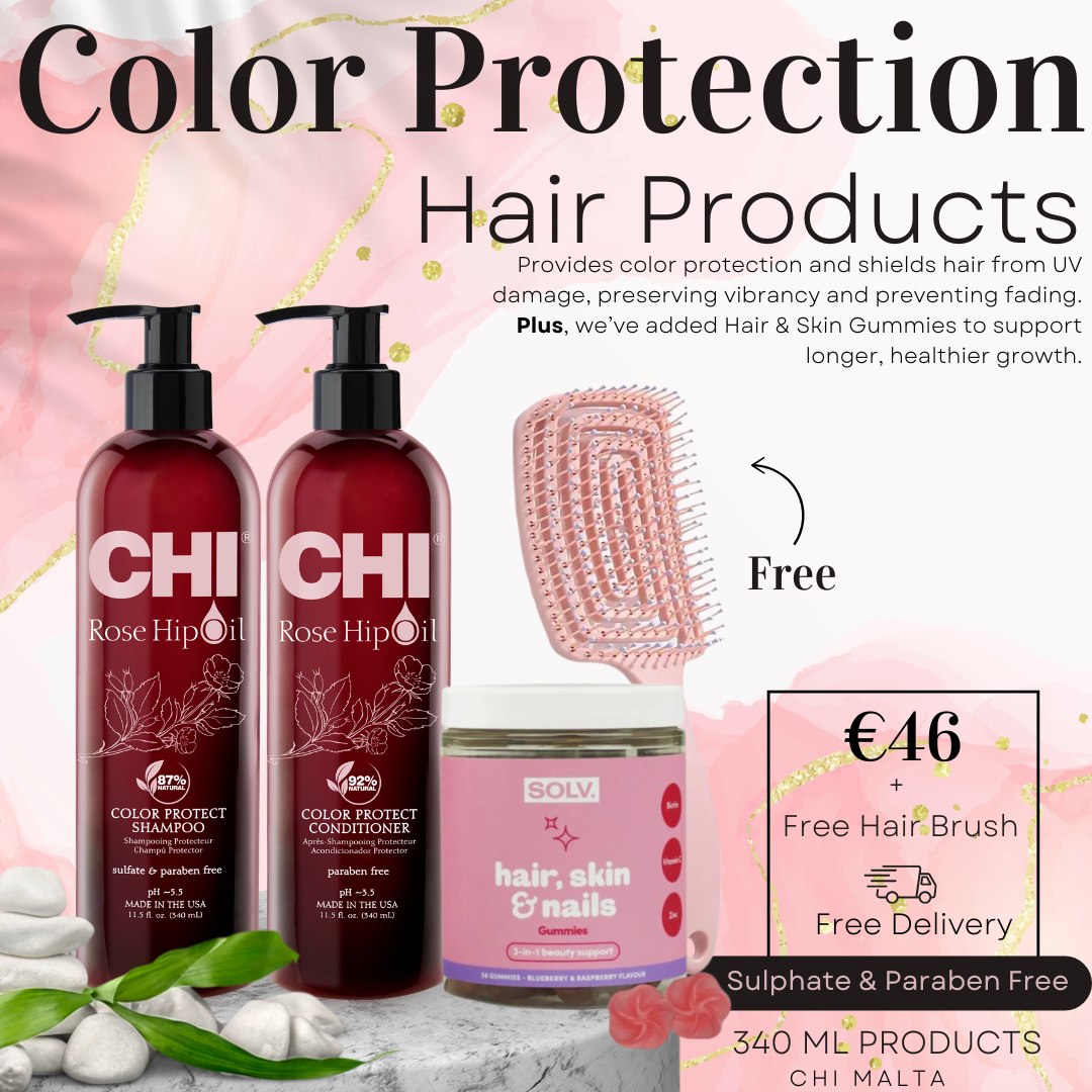 Color Protection CHI Rose Hip Set + Free Brush image 0
