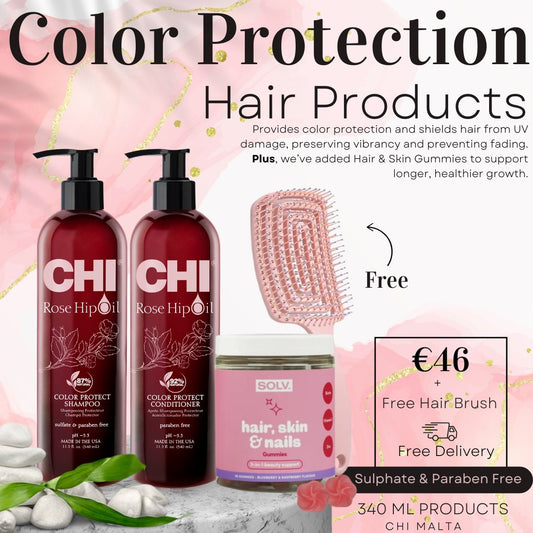 Color Protection CHI Rose Hip Set + Free Brush image 0