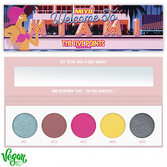 MIYO  04-5 Point Palette eyeshadows WELCOME TO MIAMI image 0