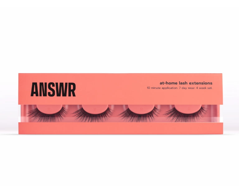ANSWR At-Home Lash Extensions ( MEDIUM ) 4 Sets (One-Month Supply)