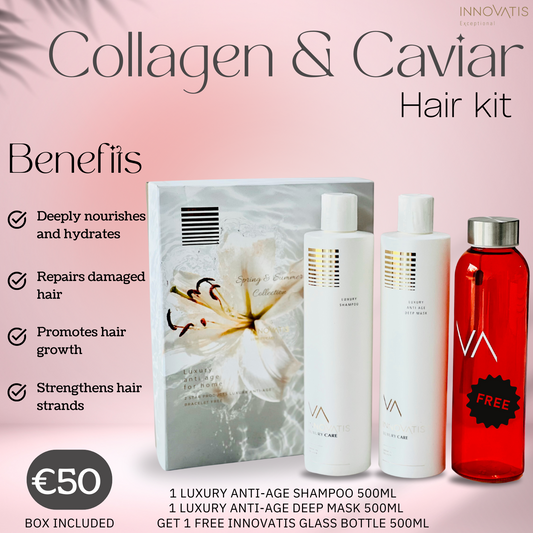 01-Collagen Gift Set + Free Glass Water Bottle image 0