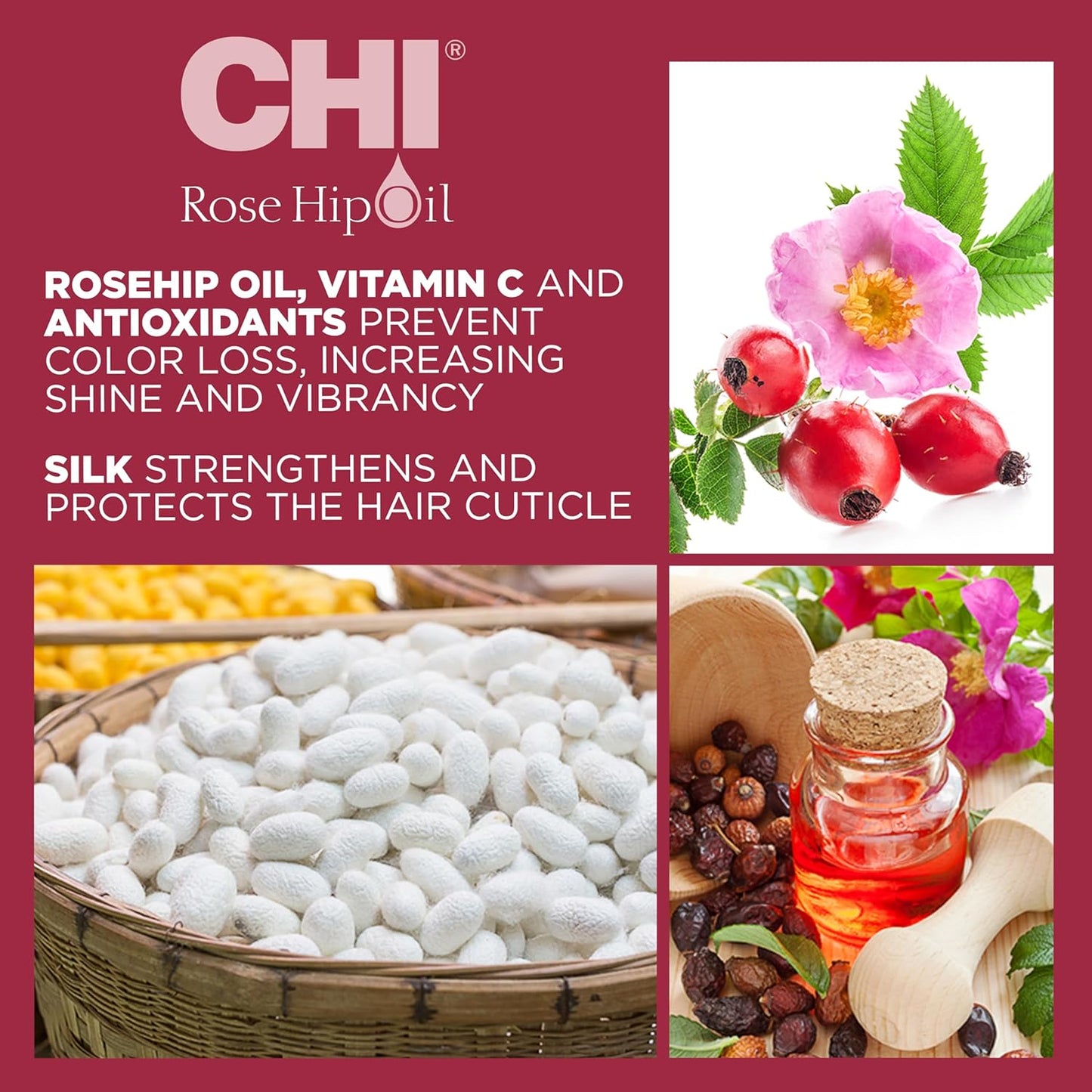 ROSEHIP OIL REPAIR & SHINE 4 Oz. 118 Ml