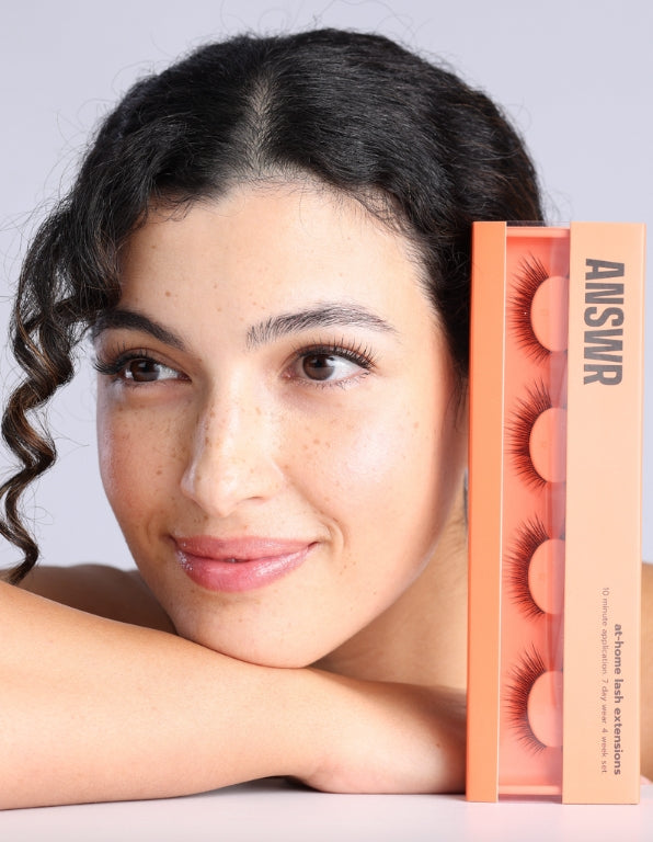 ANSWR At-Home Lash Extensions ( MEDIUM ) 4 Sets (One-Month Supply)