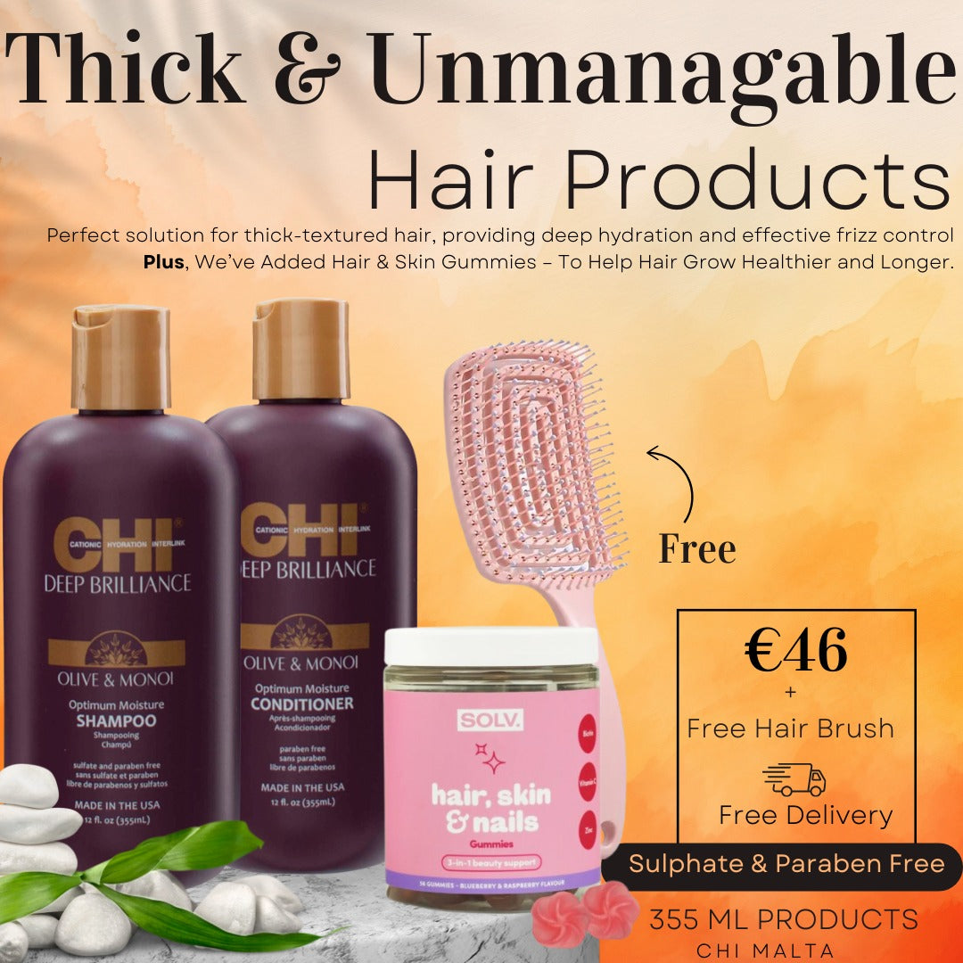 Thick & Unmanageable Deep Brilliance Set + Free Brush image 0