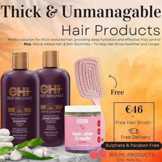 Thick & Unmanageable Deep Brilliance Set + Free Brush image 0