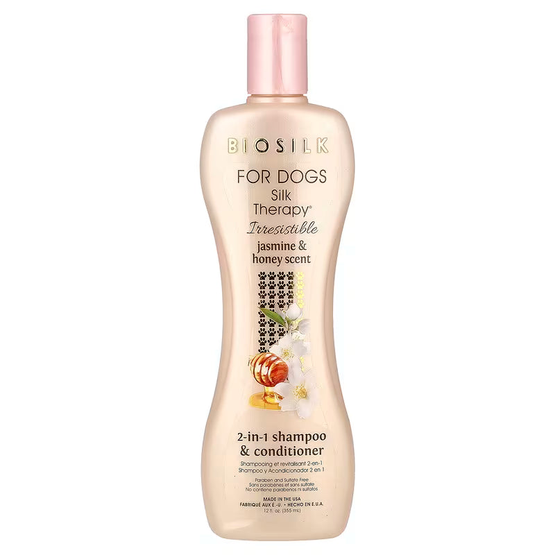 Biosilk 2-in-1 Shampoo & Conditioner Jasmine & Honey 355ml for dogs