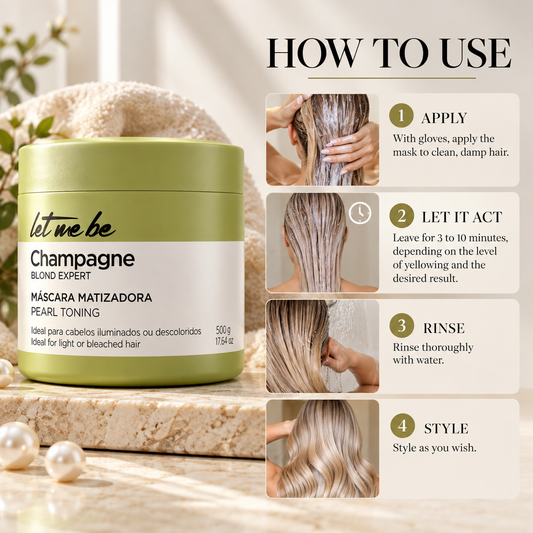 Let me be - Champagne Blond Expert Toning Mask Pearly Effect 500g