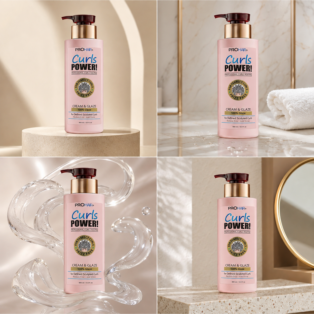 PROHAIR+ 100% Glaze For Curly Hair 400ml