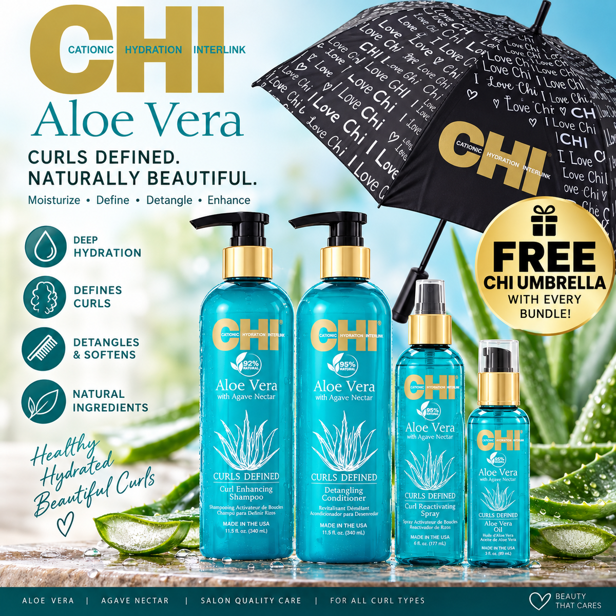 Aloe Vera 4 Products + Free Umbrella