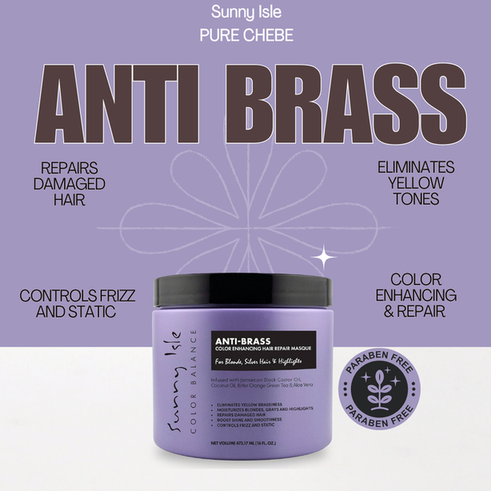 Sunny Isle- Anti-Brass Hair Repair Masque – 16oz