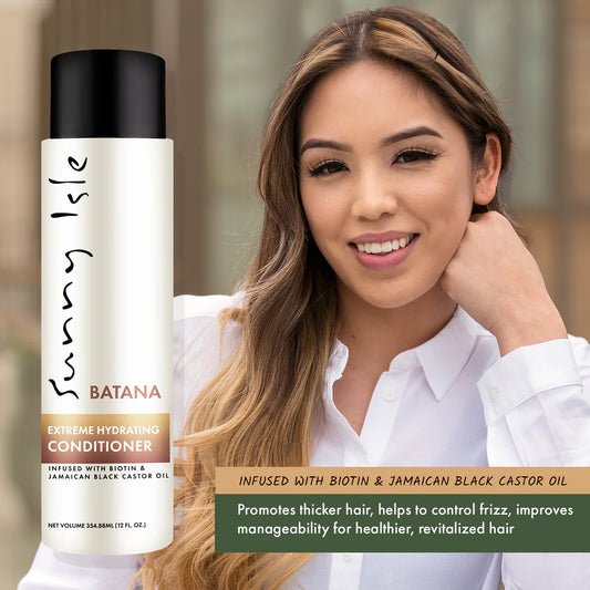Sunny Isle Batana Anti-Thinning Conditioner โ 10oz with Biotin and Jamaican Black Castor Oil