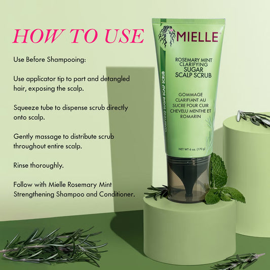 Mielle Organics Rosemary Mint Clarifying Sugar Scalp Scrub 6oz