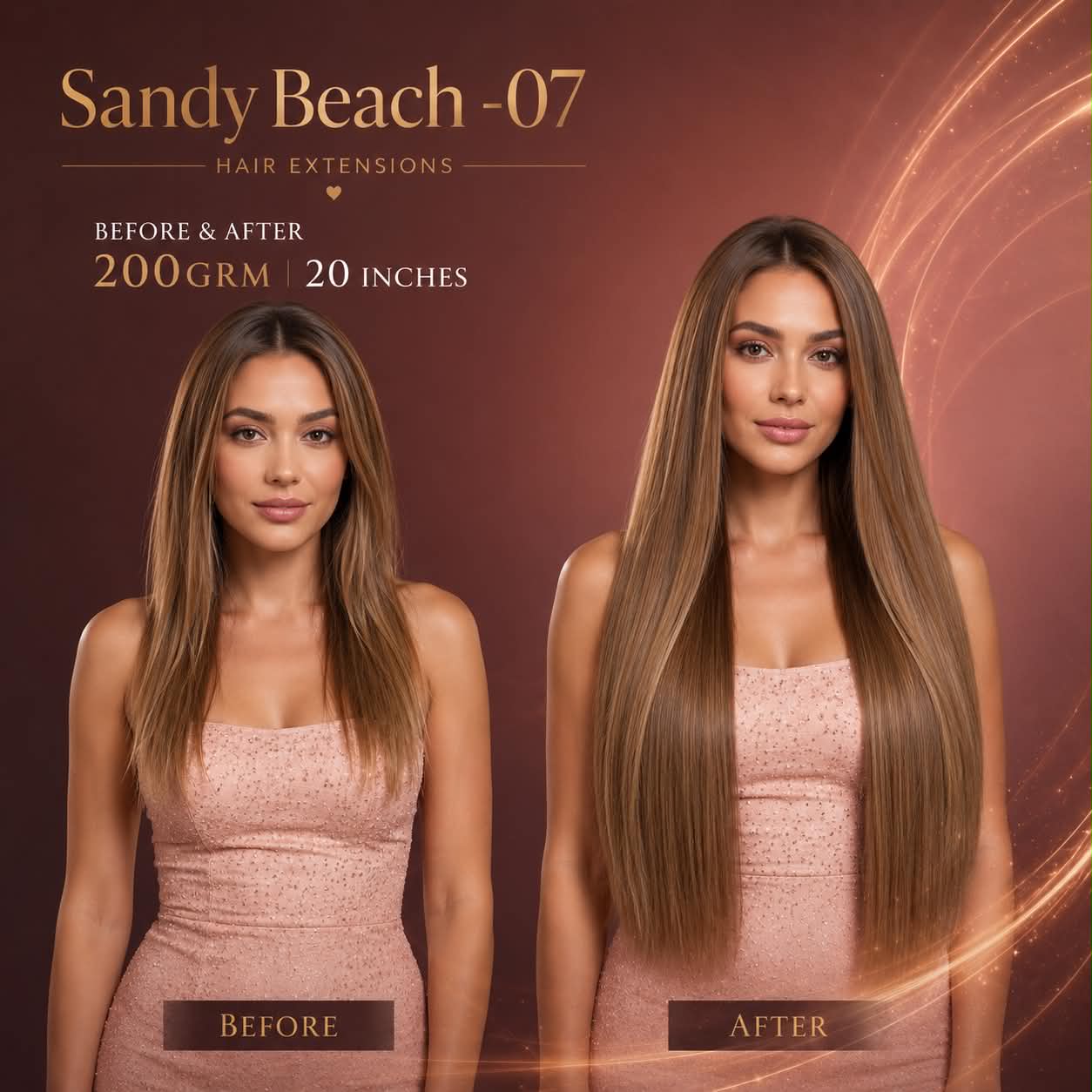 CRISAM® Clip-On Hair Extensions – 20 Inch – 200g – Sandy Beach