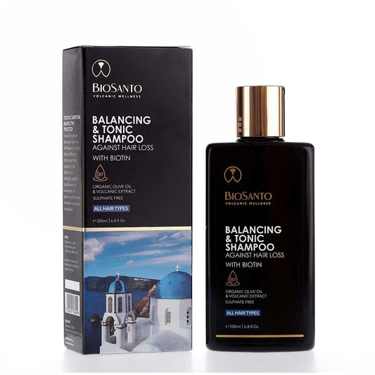 02-BIOSANTO BALACING &amp; TONIC SHAMPOO AGAINST HAIR LOSS 200ml image 0