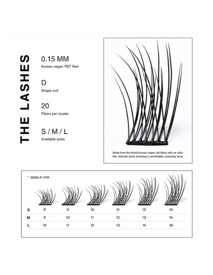 ANSWR At-Home Lash Extensions ( MEDIUM ) 4 Sets (One-Month Supply)