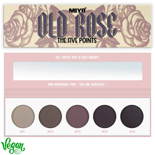 MIYO 004-5 Point Palette eyeshadows OLD ROSE image 0
