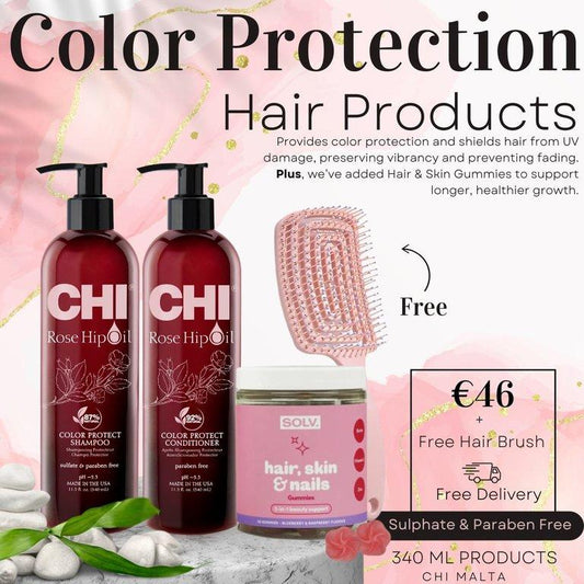 CHI Color Protection Rose Hip Solv+ Free Brush