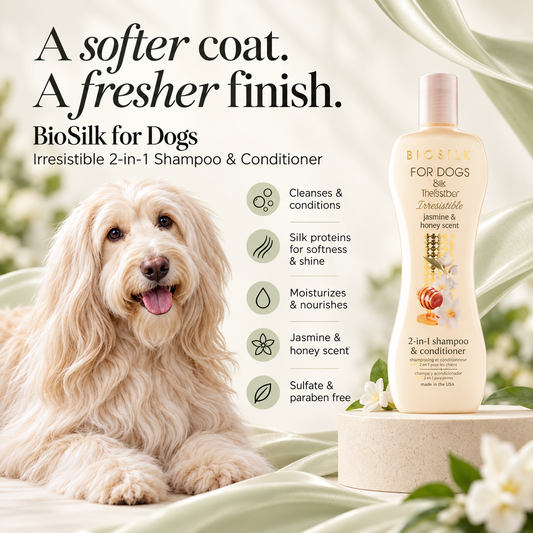 BioSilk For Dogs Irresistible 2-in-1 Shampoo & Conditioner
