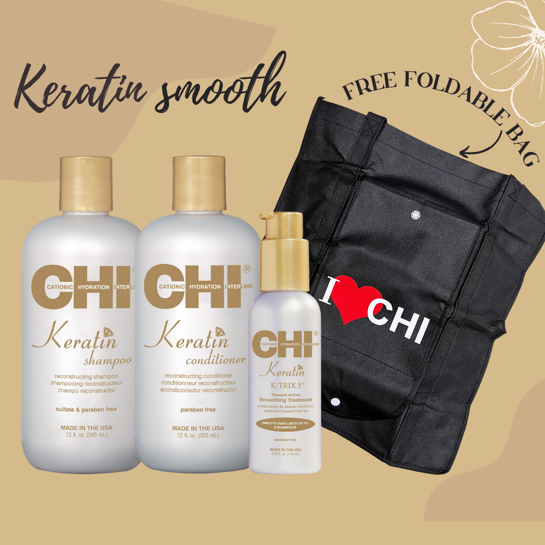 CHI So Keratin Smooth + Free Bag