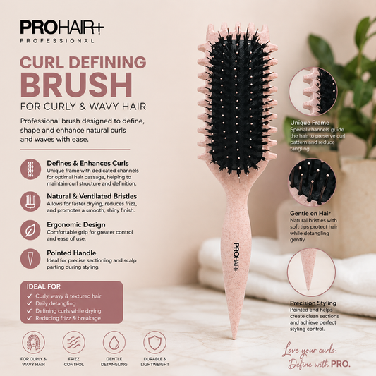 PROHAIR+ CURL DEFINING BRUSH FOR CURLY & WAVY HAIR