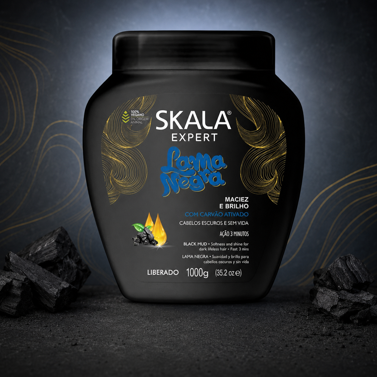 Skala Lama Negra Hair Cream, 1000g – Organic Black Mud Hair Treatment