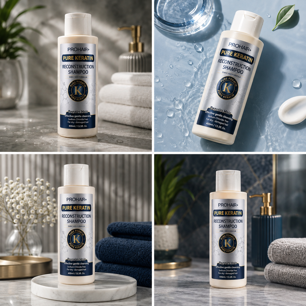 PROHAIR+ Pure Keratin Shampoo 400ml
