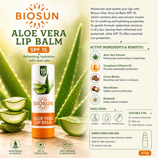 BIOSANTO Biosun Lip Balm Aloe Vera SPF 15