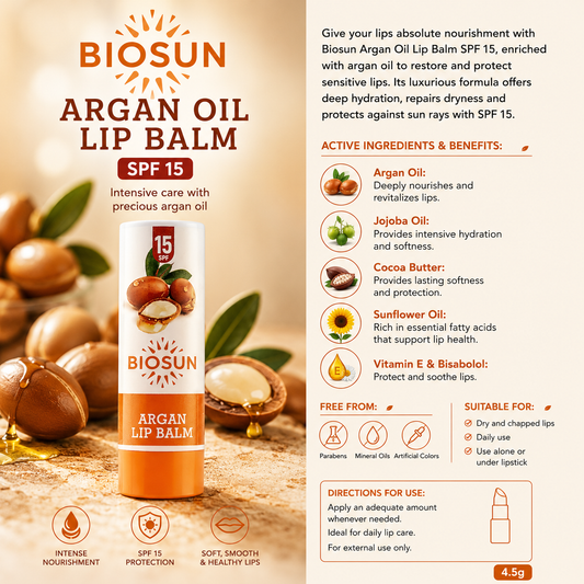 BIOSANTO Biosun Lip Balm Argan Oil SPF 15