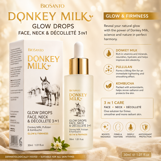 BIOSANTO Donkey Glow Drops Face, Neck & Decollete 3in1 30ml