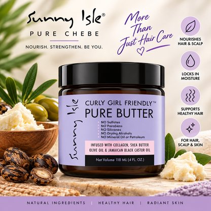 Sunny Isle Curly Girl Friendly Pure Butter 4oz