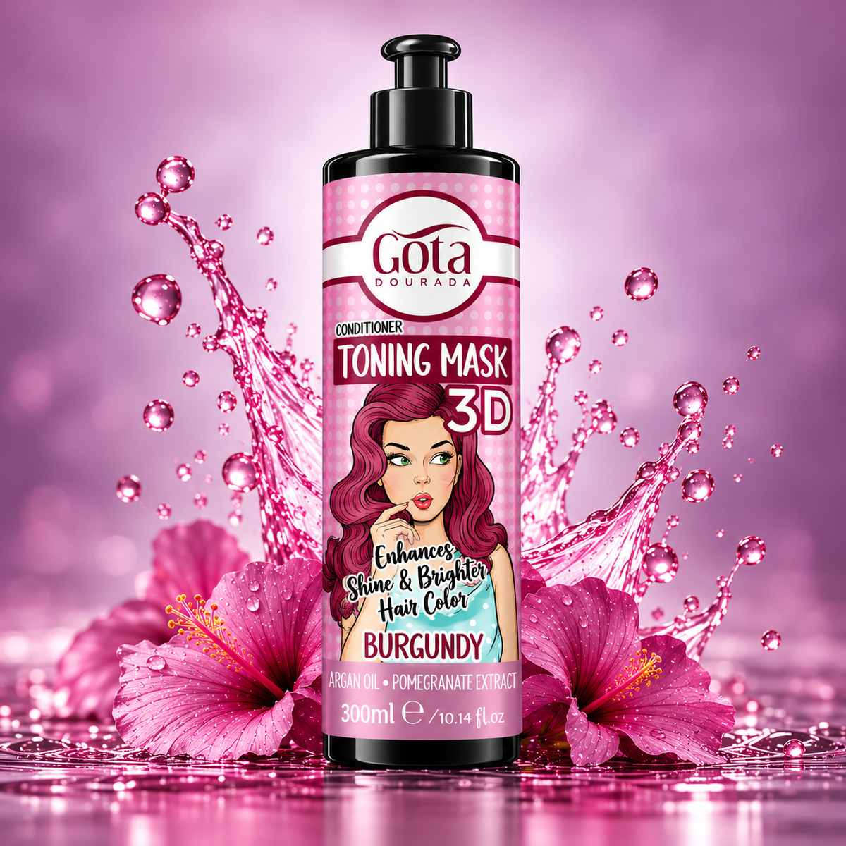 BRAZIL Gota 3D BURGUNDY Toning Mask – 300ml