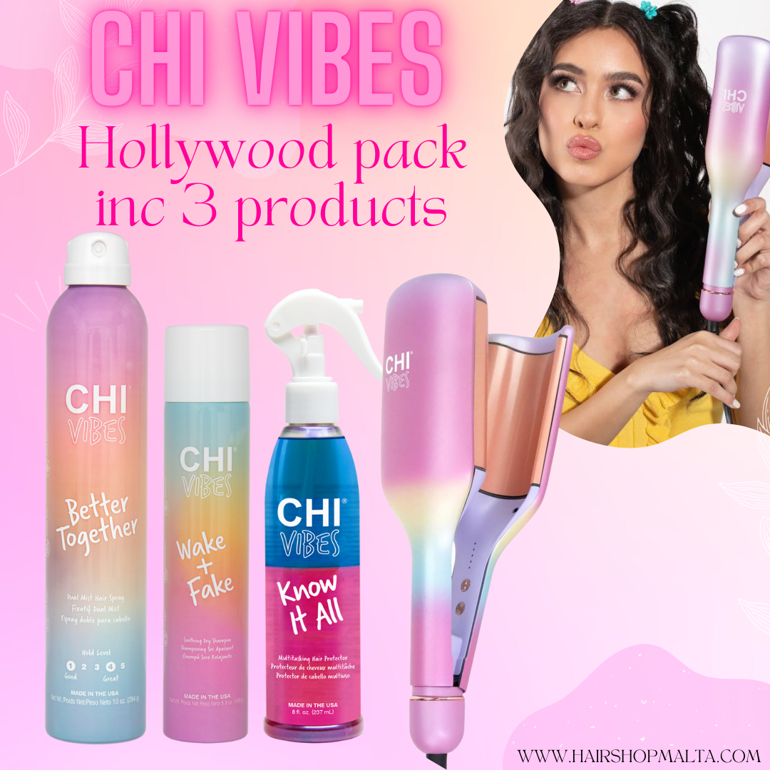 CHI VIBES HOLLYWOOD PACK - WAVER + 3 VIBES PRODUCTS