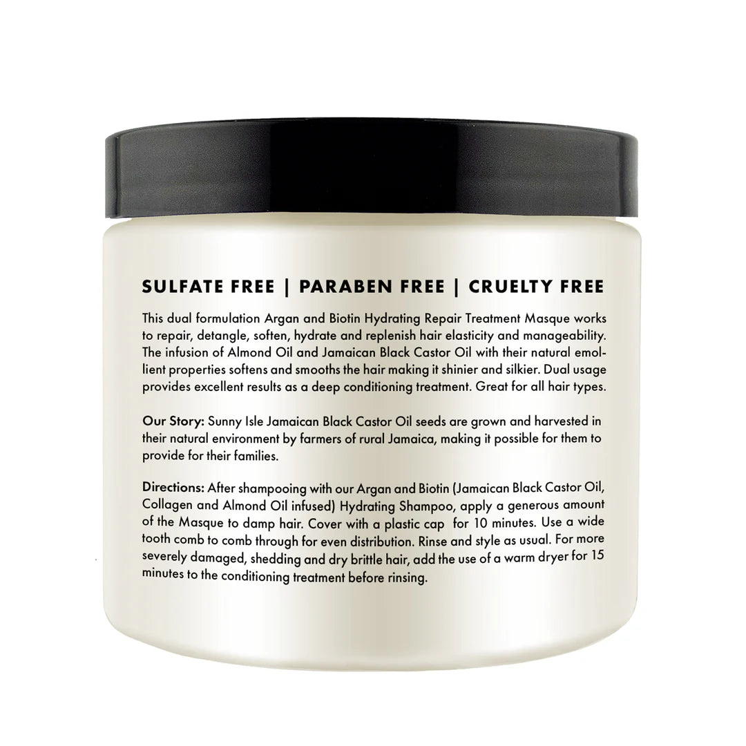 Sunny Isle Argan & Biotin Deep Hydrating Repair Masque 16oz