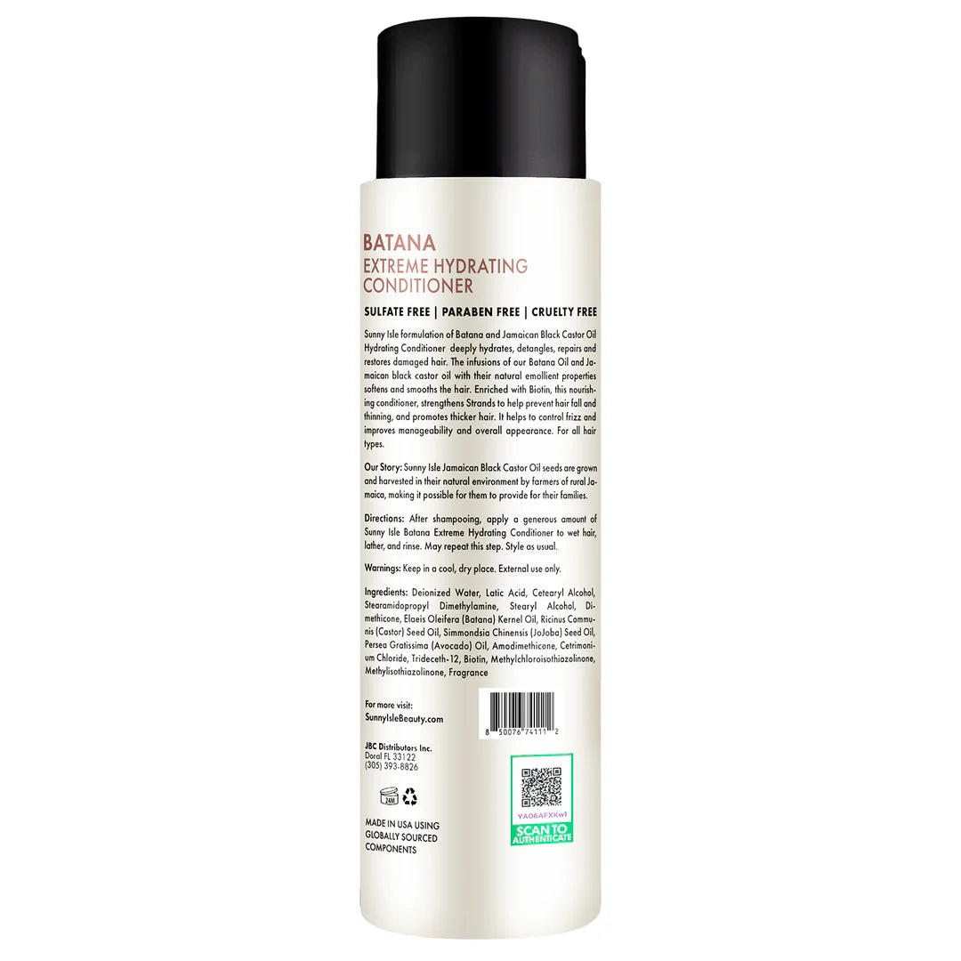 Sunny Isle Batana Anti-Thinning Conditioner – 10oz with Biotin and Jamaican Black Castor Oil