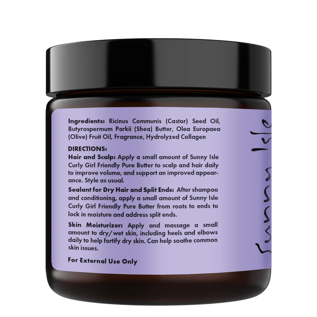 Sunny Isle Curly Girl Friendly Pure Butter 4oz