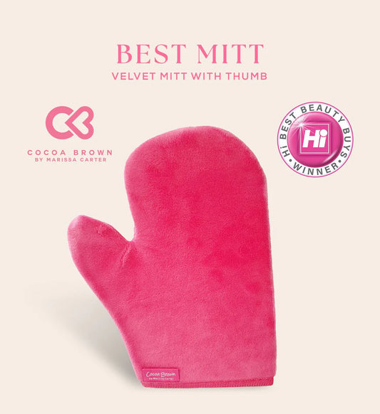 Cocoa Brown Double Sided Velvet Tanning Mitt