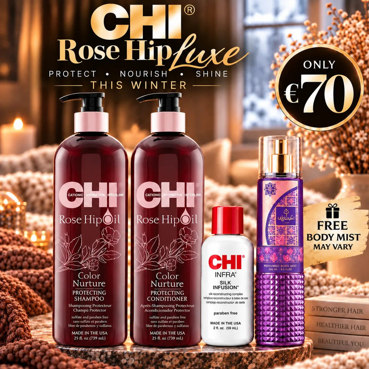 CHI Rose Hip Luxe Set