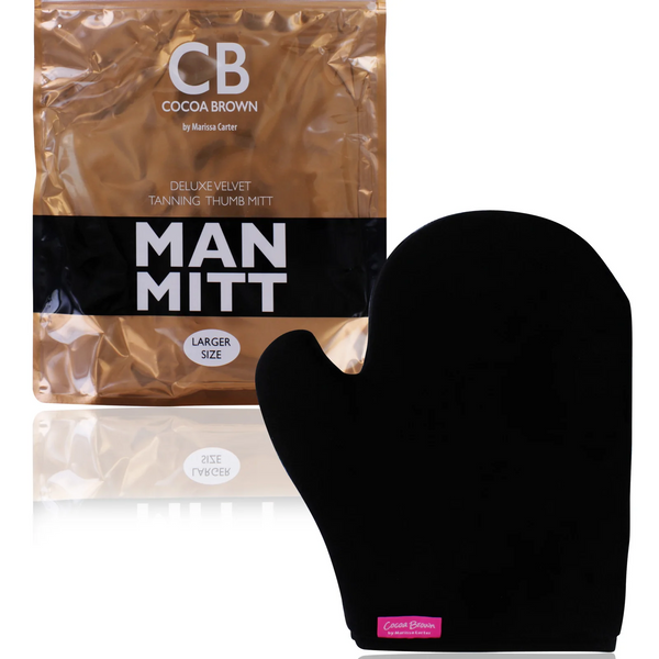 COCOA BROWN VELVET SELF TAN MITT WITH THUMB image 0