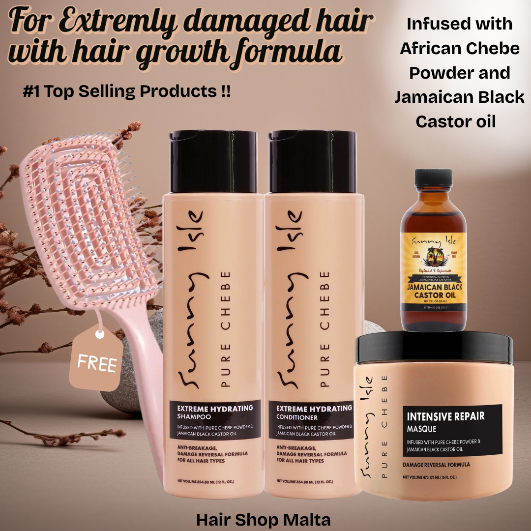Sunny Isle- Chebe & Castor Oil Hair Growth & Repair Package